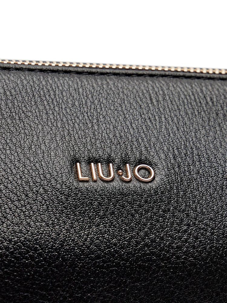 Liu Jo Textured Polyurethane Shoulder Bag — Black