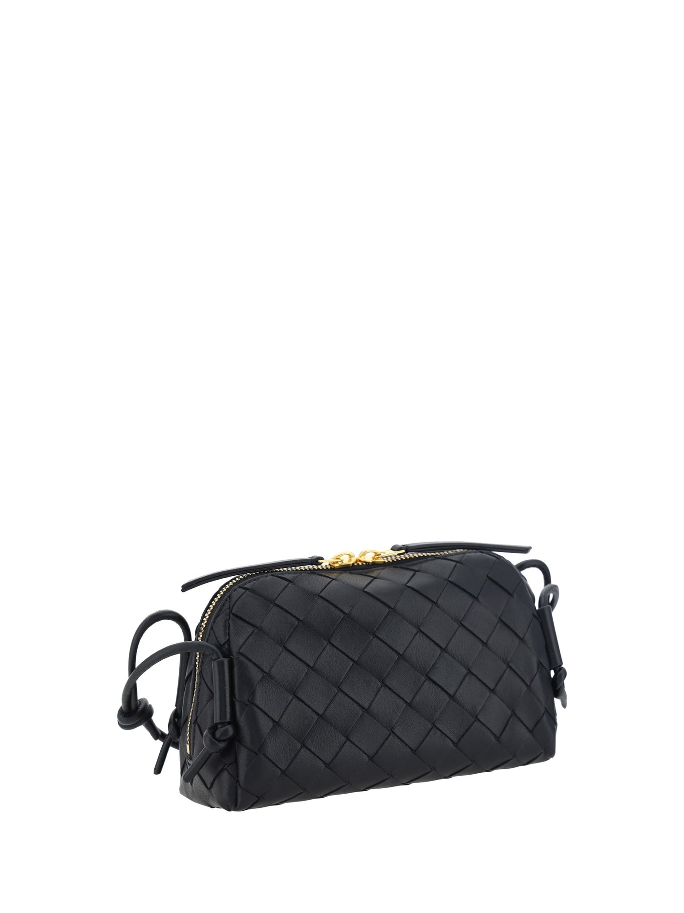 Bottega Veneta Shoulder Bag — Black Calf Leather
