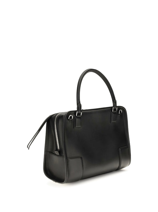 Loewe Amazona 180 Top Handle Bag — Black Calfskin Leather