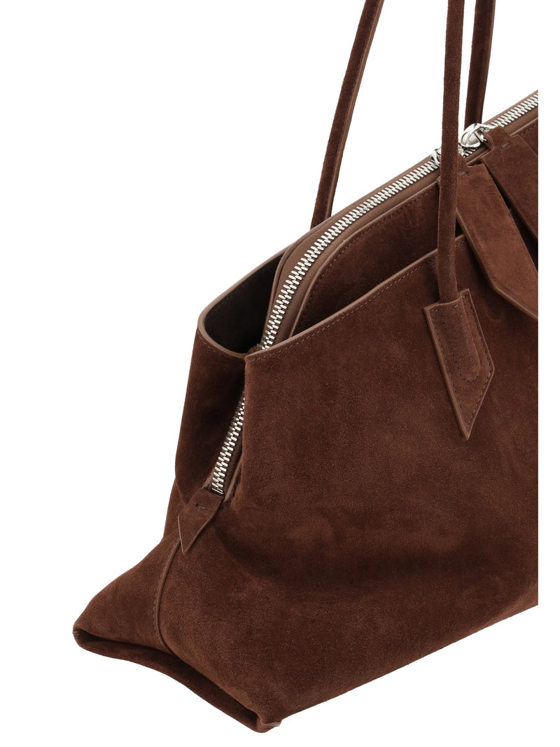 The Attico La Passeggiata Shoulder Bag — Brown Calf Leather Bos Taurus
