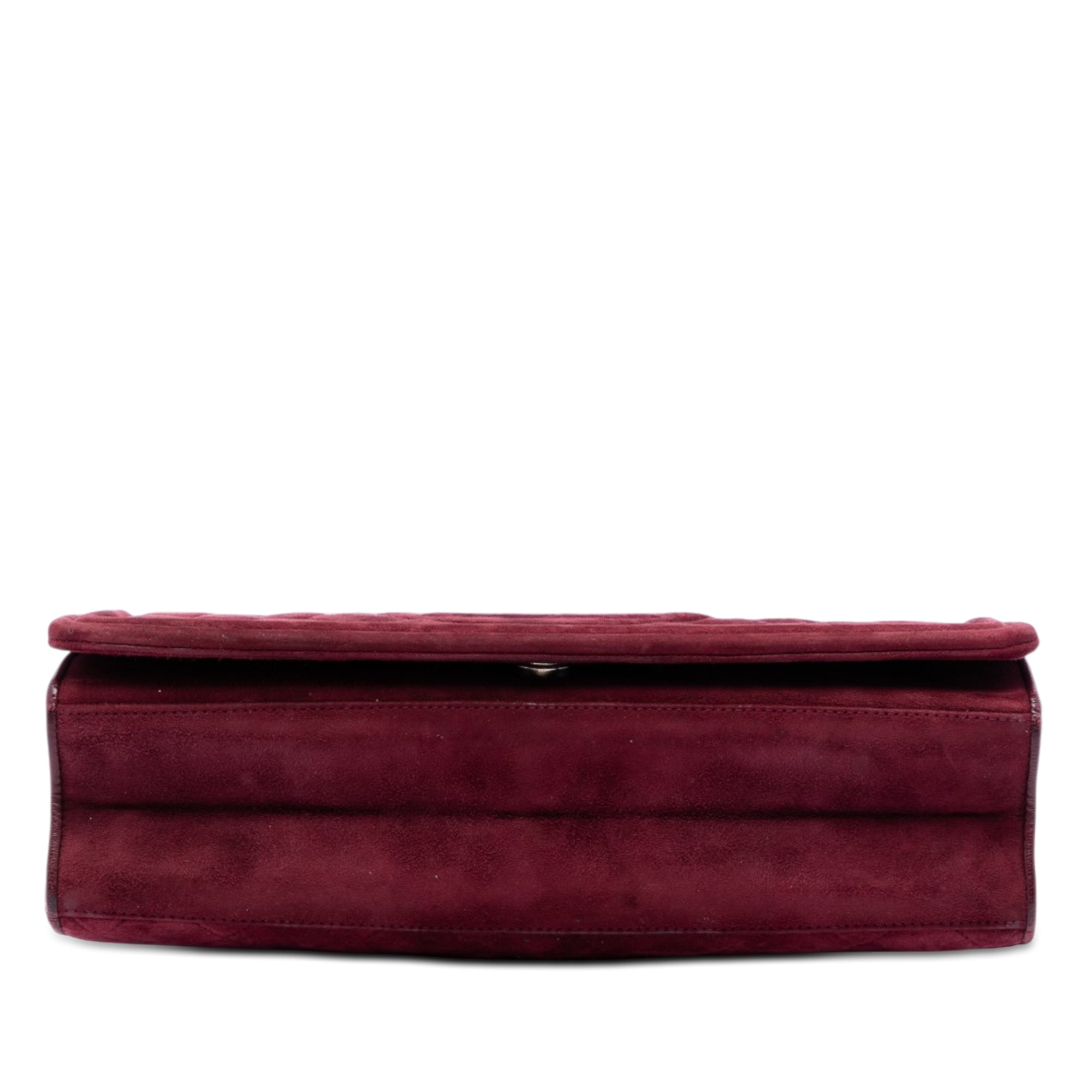 CC Quilted Suede Diamond Full Flap - Image 3