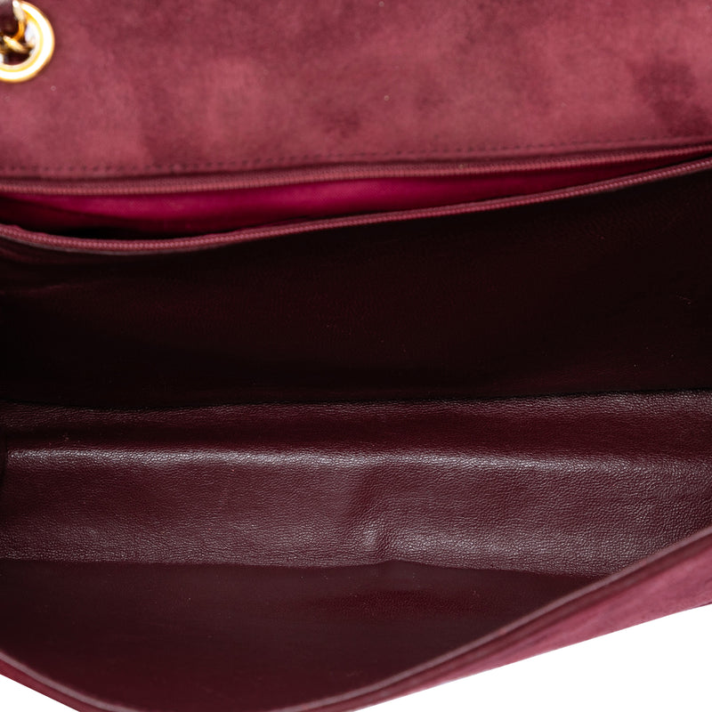 CC Quilted Suede Diamond Full Flap - Image 4