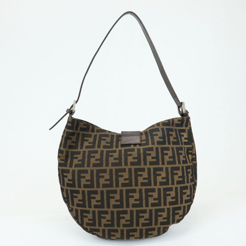 Fendi Flap Hobo Zucca Canvas Brown