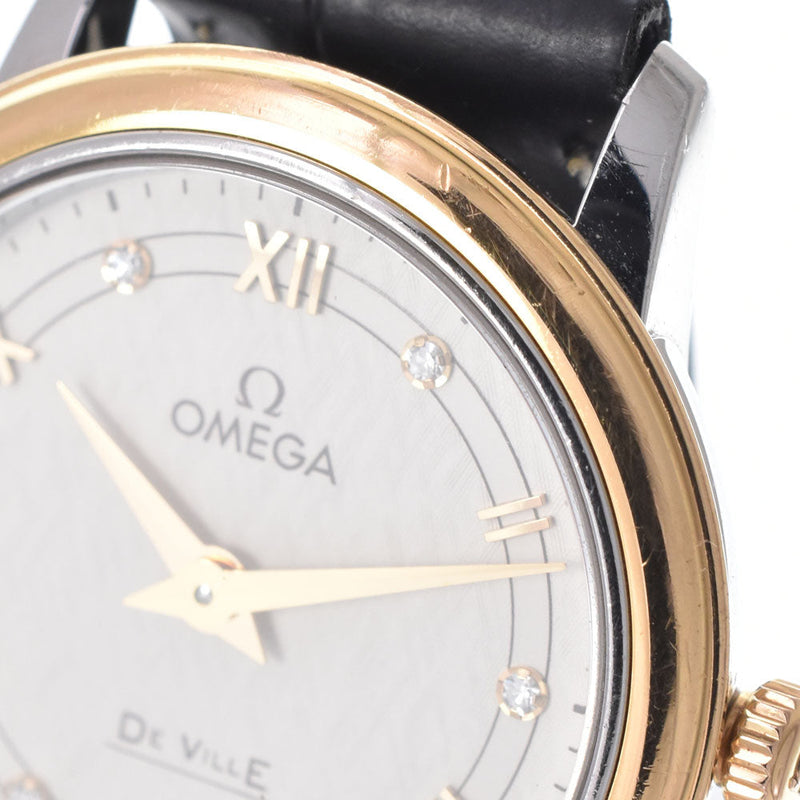 Omega De Ville Prestige Quartz Stainless Steel And Rose Gold With Diamond Markers Watches