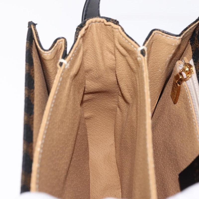 Celine Vintage Horse Carriage C Macadam Canvas And Leather Black Bag