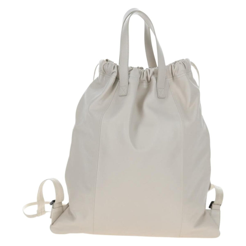 Bottega Veneta Drawstring Perforated Leather Beige Bag