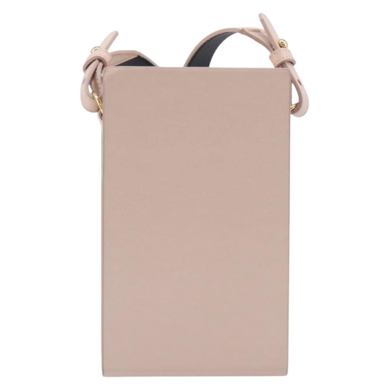 Fendi Logo Vertical Box Leather Pink Bag