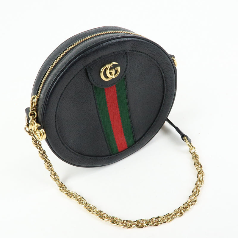 Gucci Ophidia Round Leather Black Bag