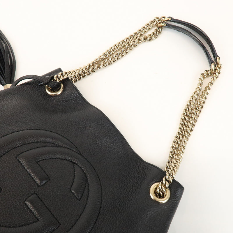 Gucci Soho Chain Strap Leather Black Bag