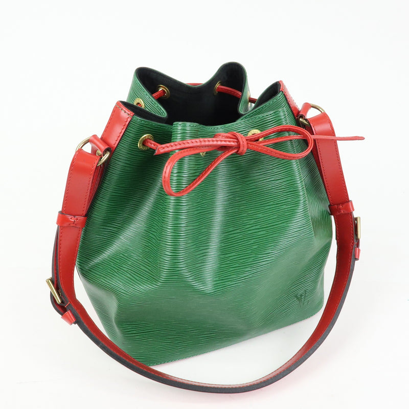Louis Vuitton Bicolor Petit Noe Epi Leather Green Bag
