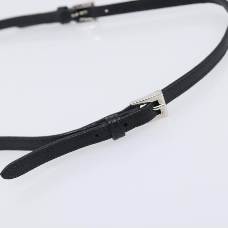 Prada Flap Studded Saffiano Leather Black Bag