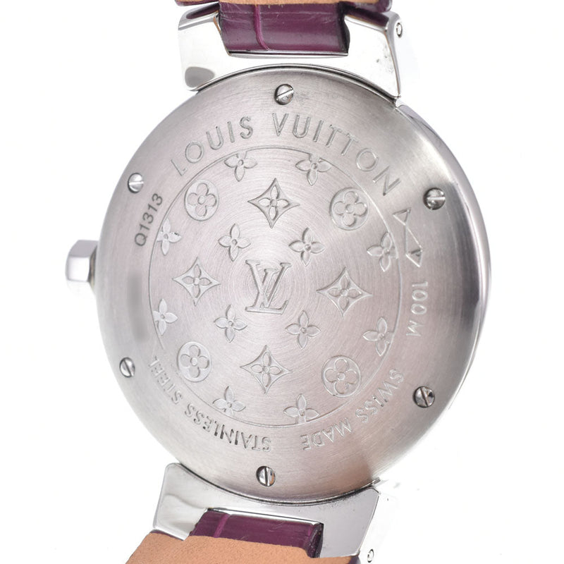 Louis Vuitton Tambour Quartz Stainless Steel And Monogram Vernis Watches