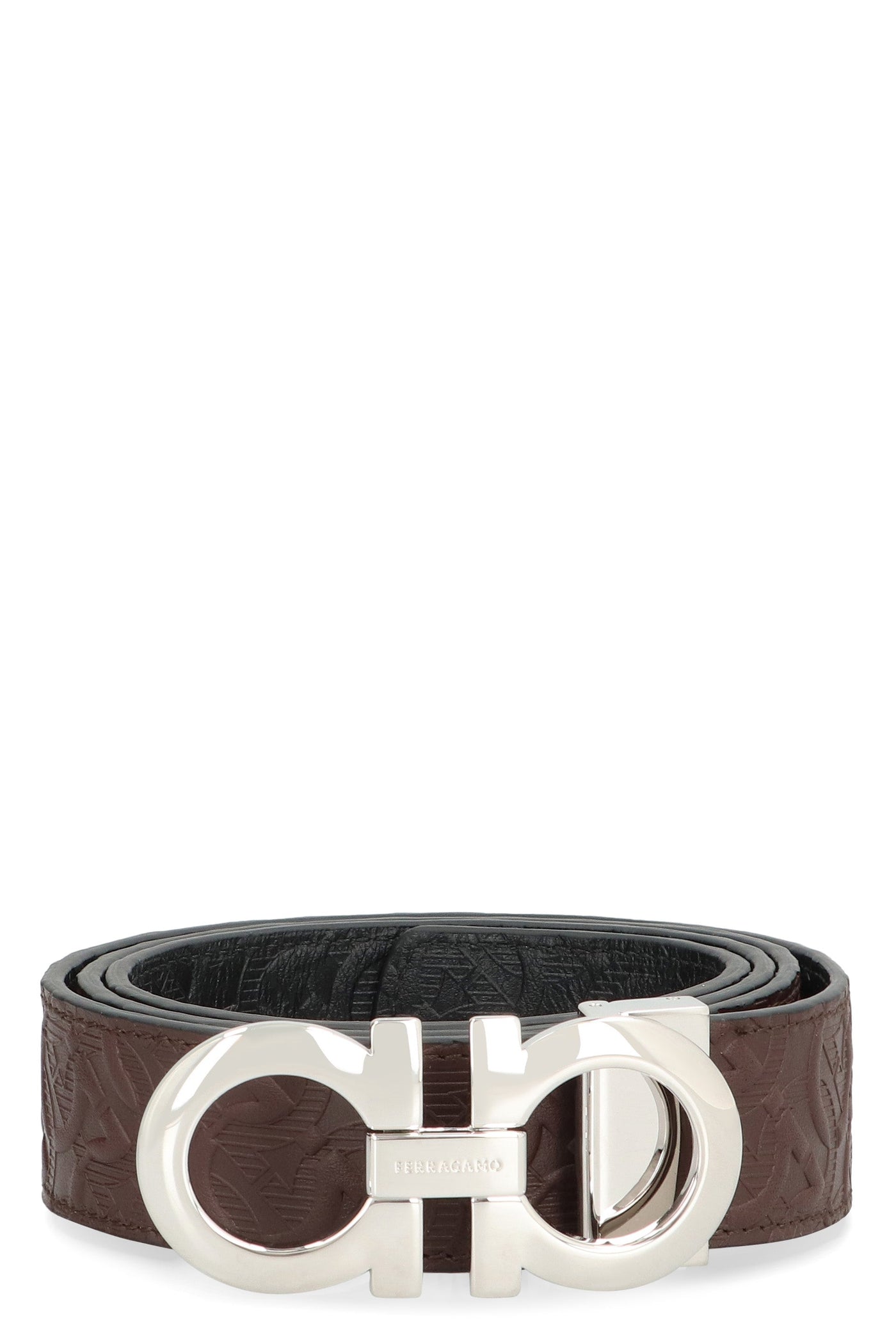 Ferragamo Gancini Belt — Brown Calf Leather