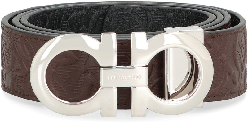 Ferragamo Gancini Belt — Brown Calf Leather