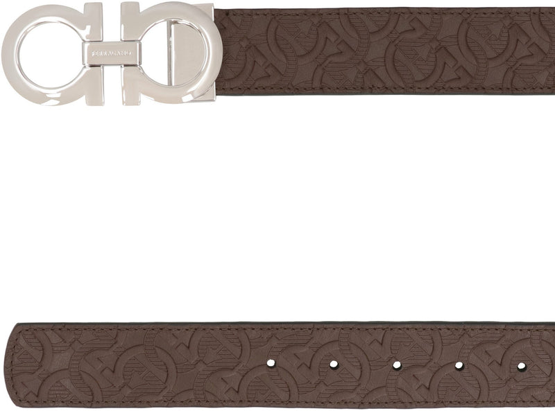 Ferragamo Gancini Belt — Brown Calf Leather