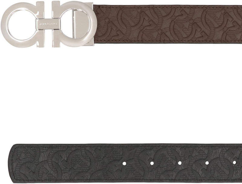 Ferragamo Gancini Belt — Brown Calf Leather