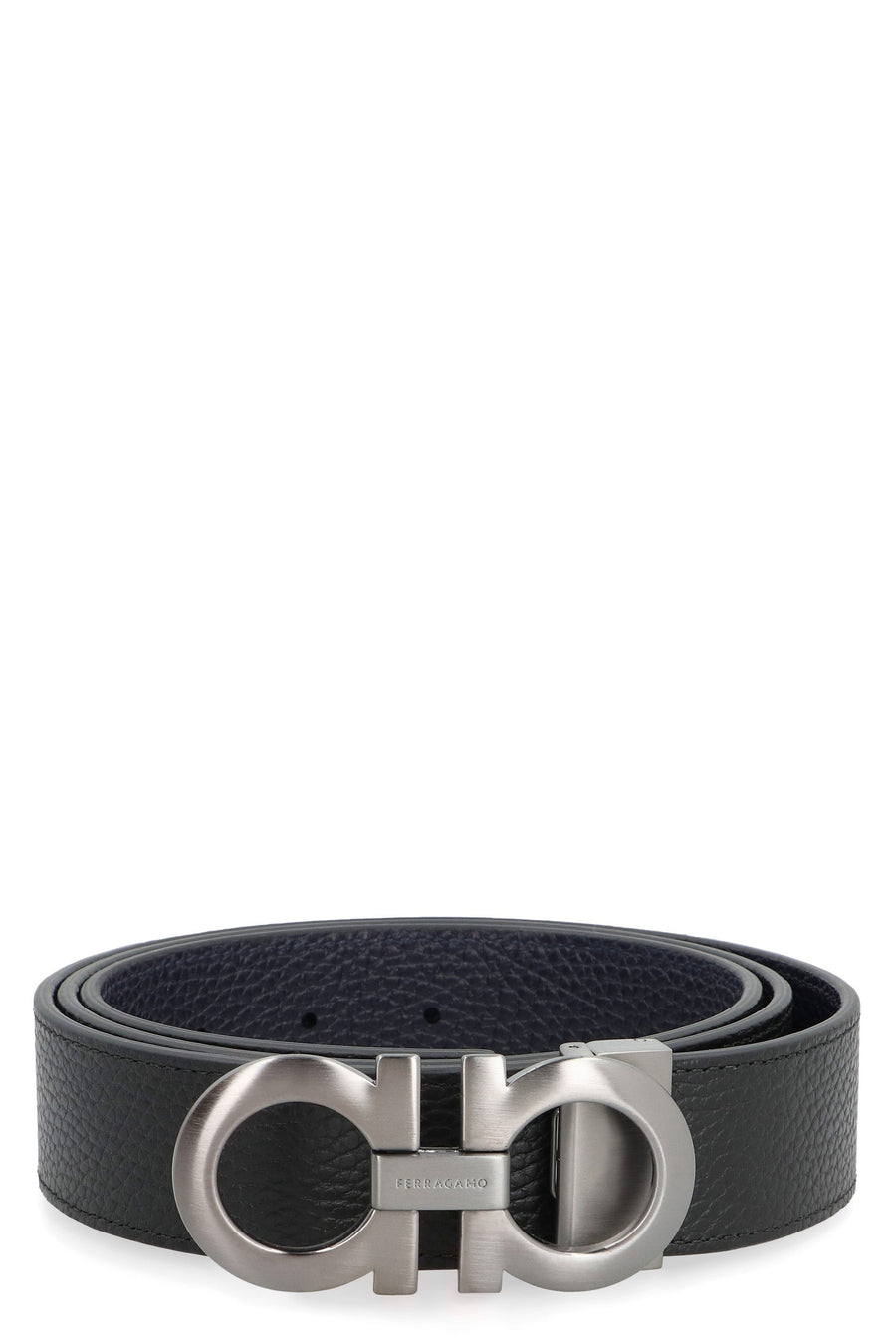 Ferragamo Gancini Belt — Black Calf