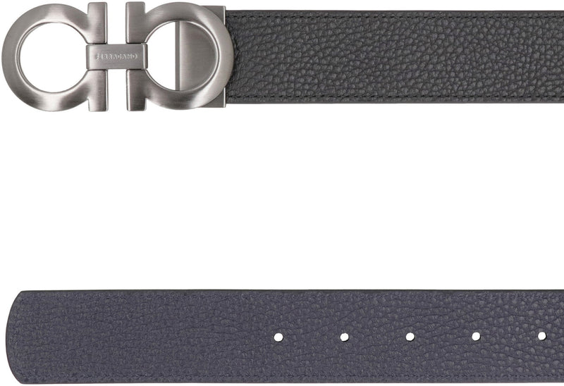 Ferragamo Gancini Belt — Black Calf