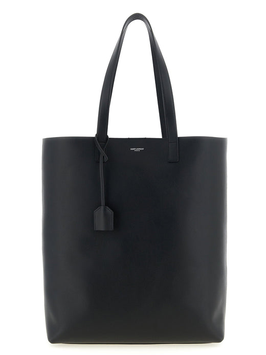 Saint Laurent Leather Tote Bag — Black