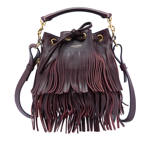 Small Calfskin Emmanuelle Fringe Bucket Bag - Image 1