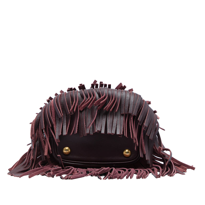 Small Calfskin Emmanuelle Fringe Bucket Bag - Image 3