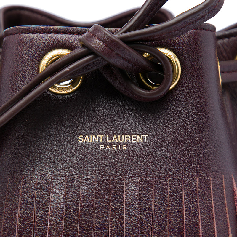 Small Calfskin Emmanuelle Fringe Bucket Bag - Image 5