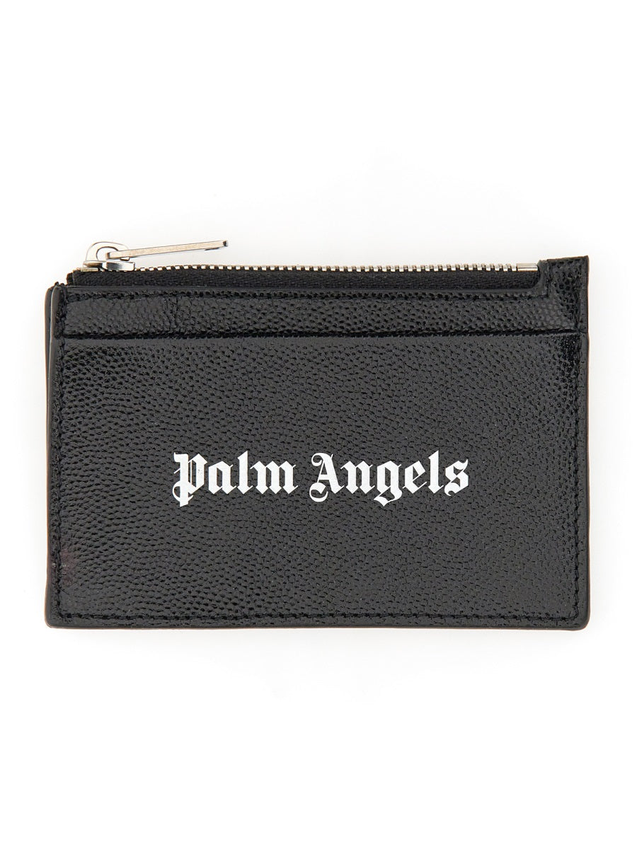 Palm Angels Leather Card Case — Black Wallets & Purses
