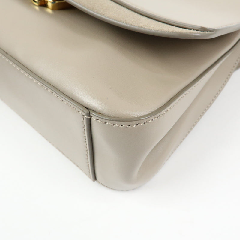Chloe C Shoulder Bag Leather Gray