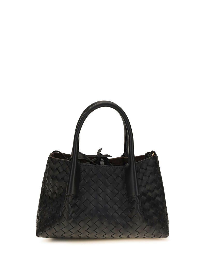 Bottega Veneta Pinacoteca Shoulder Bag — Black Calf Leather