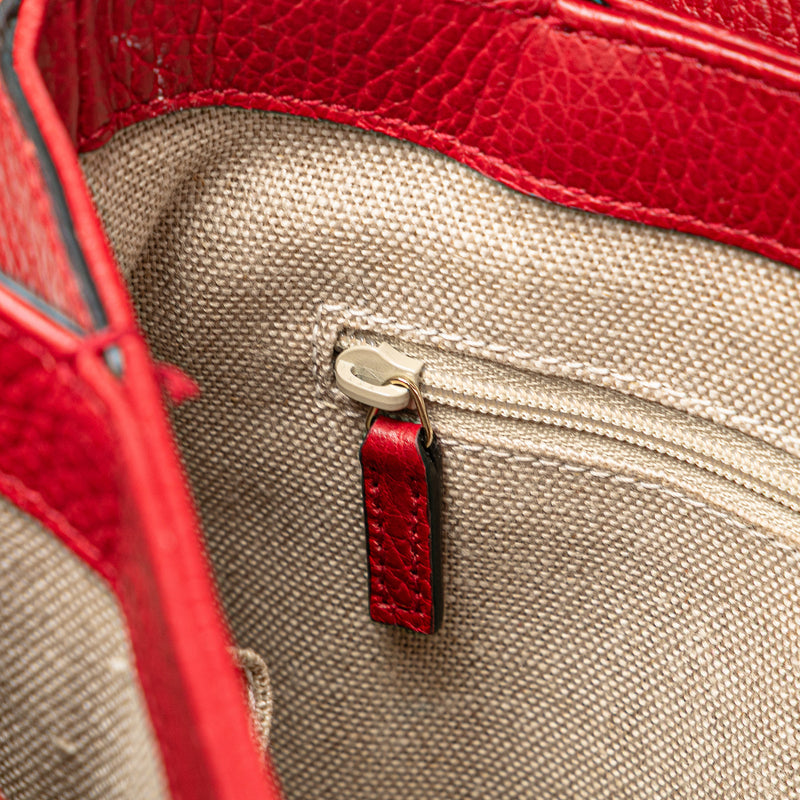 Small Dollar Calf Interlocking G Satchel - Image 7
