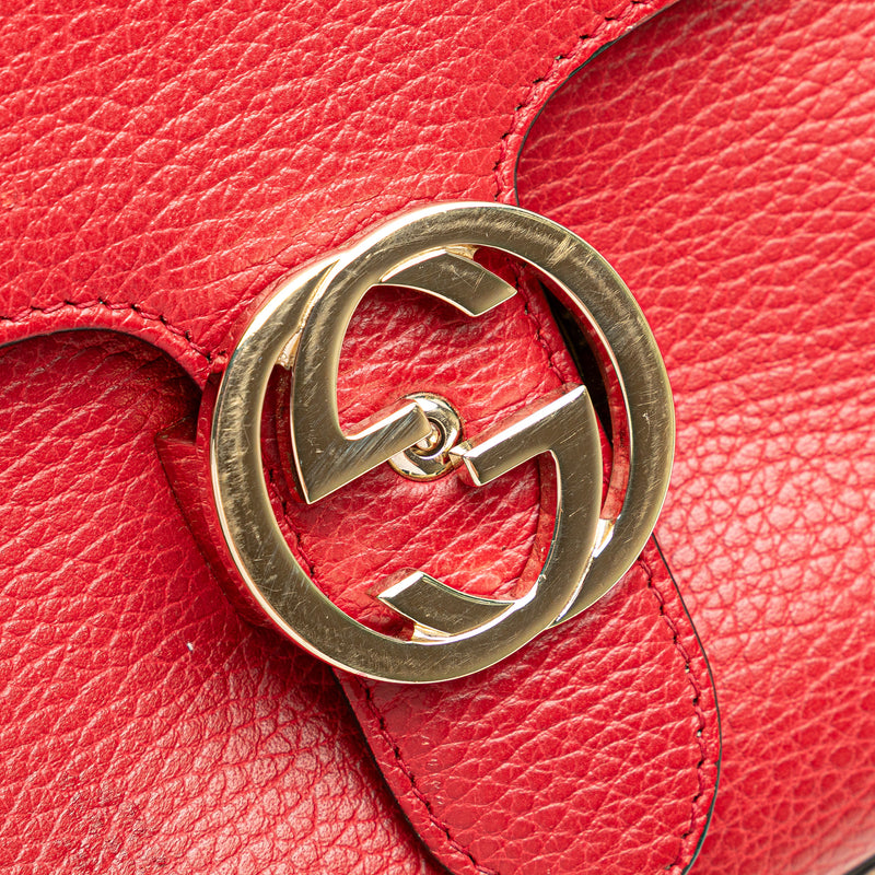 Small Dollar Calf Interlocking G Satchel - Image 9