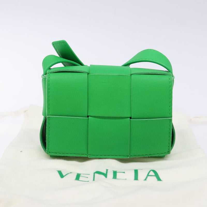 Bottega Veneta Cassette Maxi Intrecciato Leather Green Bag