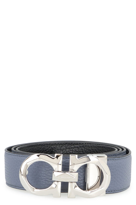 Ferragamo Gancini Belt — Purple Calf Leather