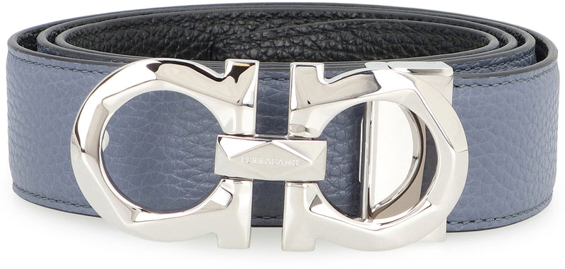 Ferragamo Gancini Belt — Purple Calf Leather