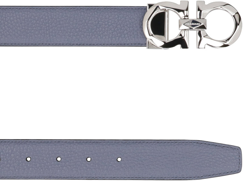 Ferragamo Gancini Belt — Purple Calf Leather