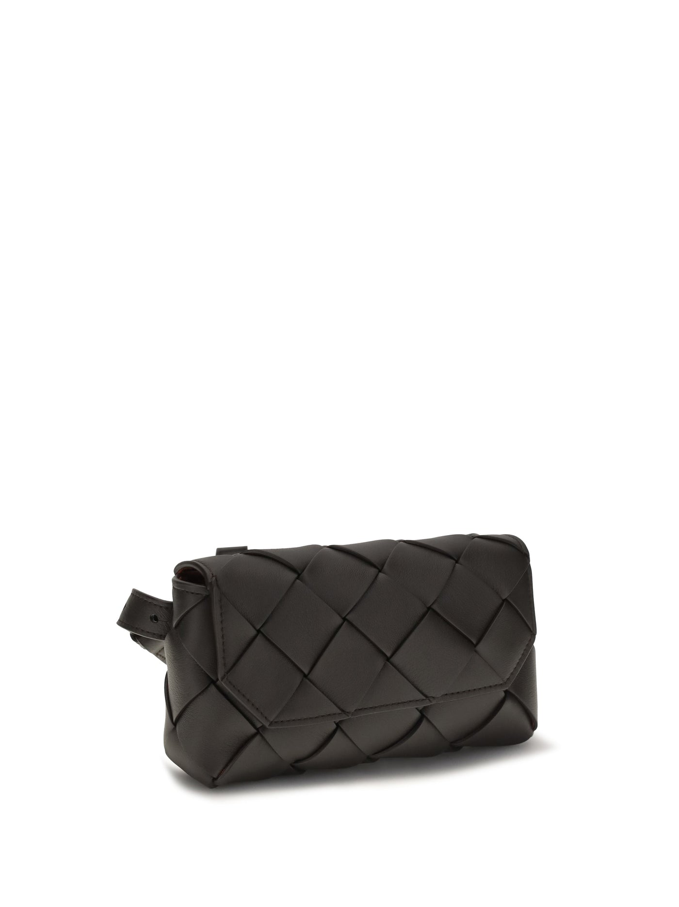 Bottega Veneta Belt Bag — Black Calf Leather