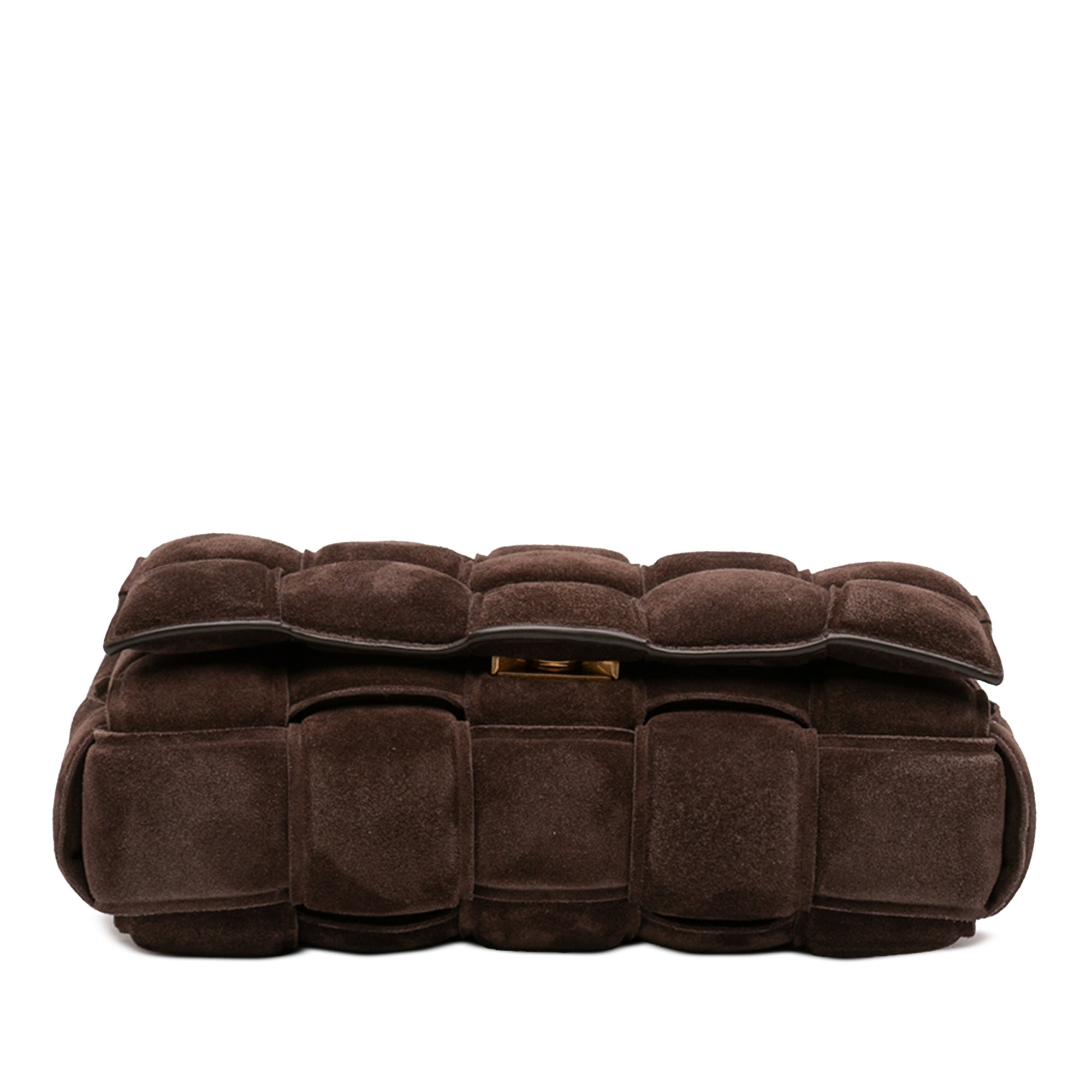 Suede Intrecciato Padded Chain Cassette Satchel - Image 3