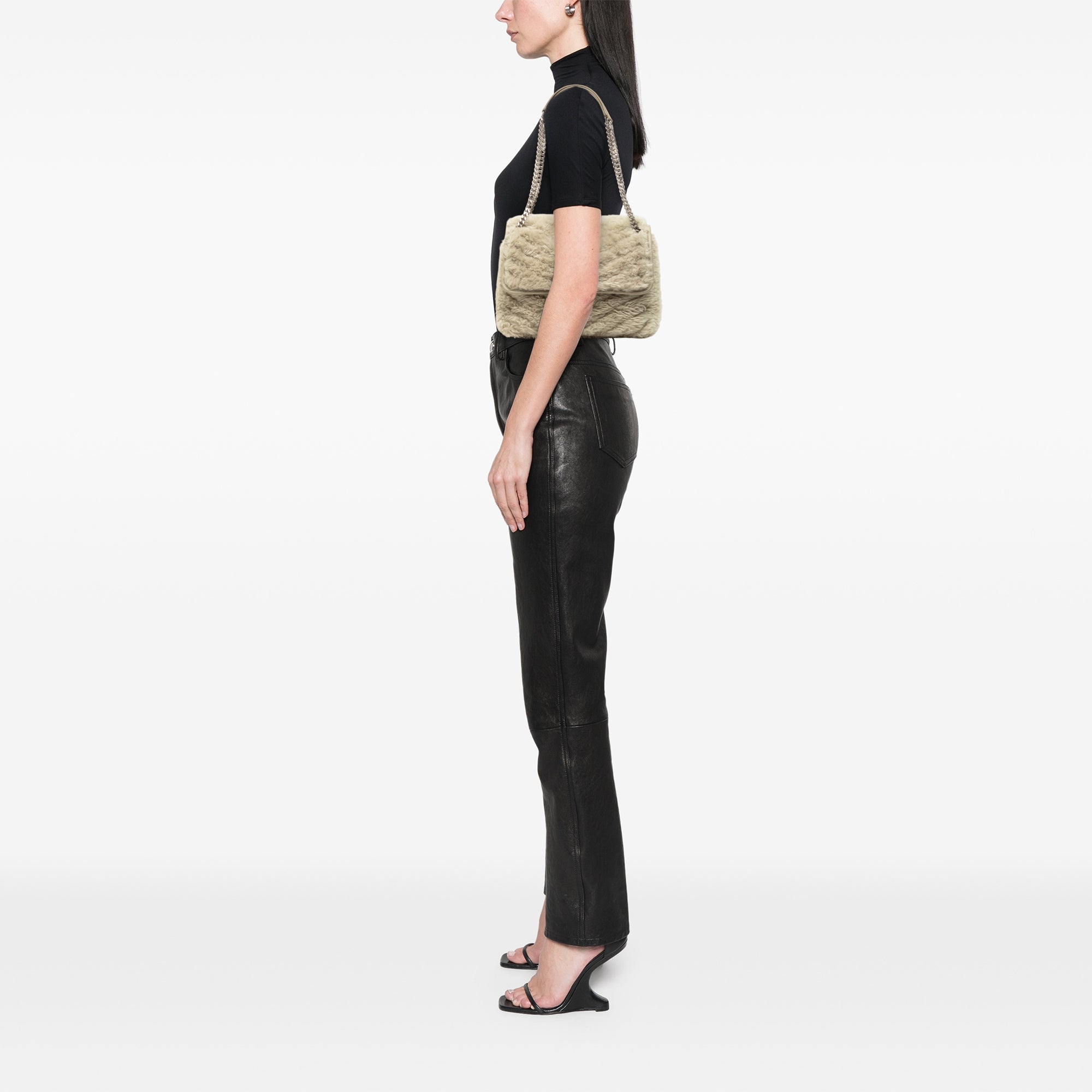 Medium Shearling Niki Shoulder Bag - Image 7