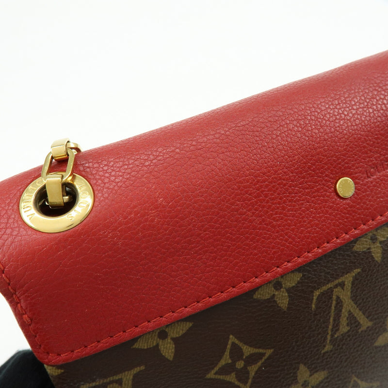 Louis Vuitton Pallas Chain Monogram Canvas And Calfskin Brown Bag