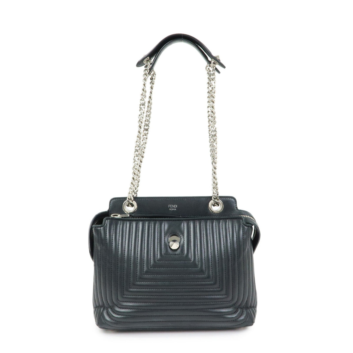 Fendi Dotcom Click Quilted Leather Black Bag