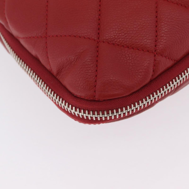 Chanel Timeless Cc Expandable Quilted Caviar Red Leather Bag
