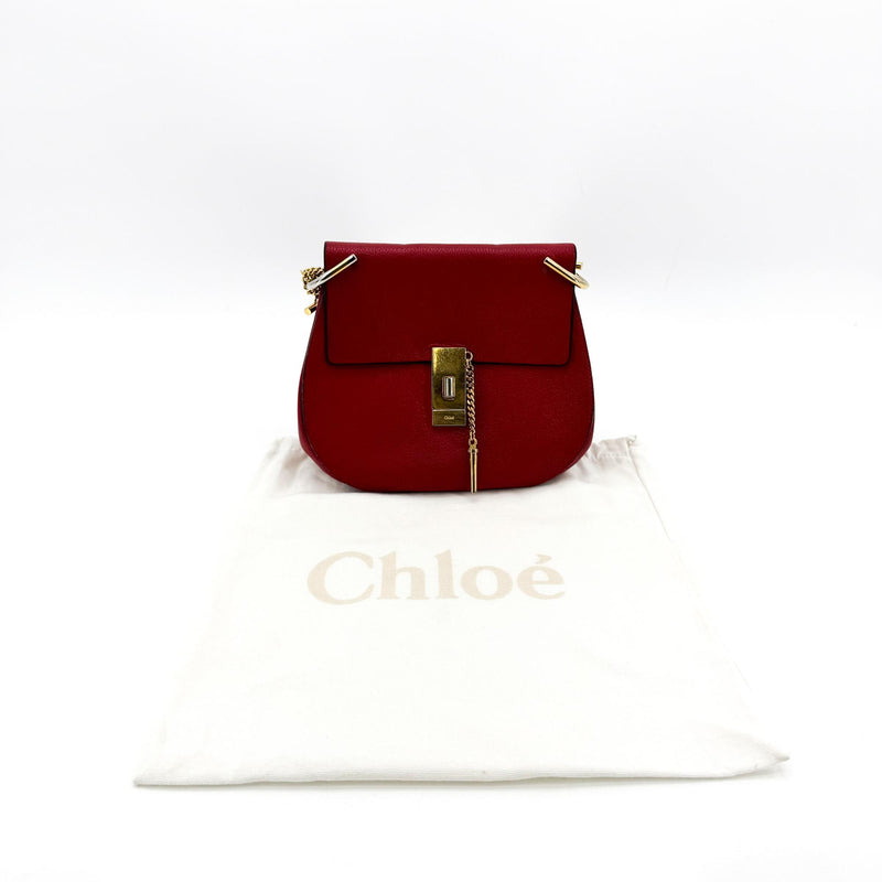 Chloe Drew Leather Red Bag