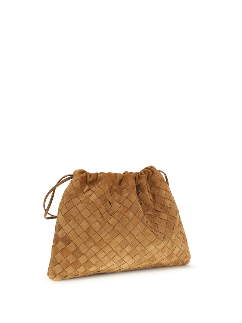 Bottega Veneta Pouch Clutch — Gold Calf Leather Bos Taurus