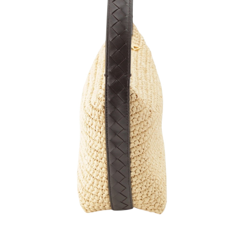 Mini Nappa Intrecciato Trimmed Raffia Wallace Handbag - Image 3