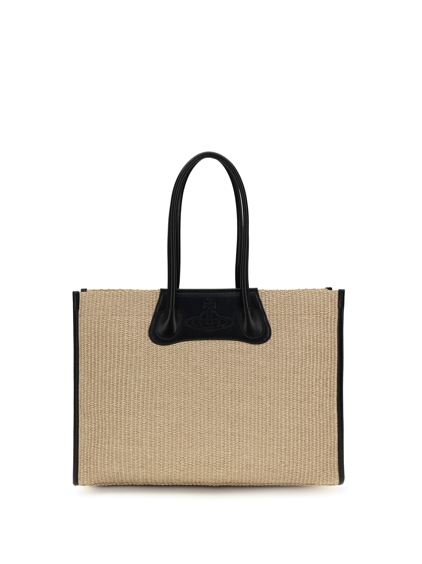 Vivienne Westwood Troy Tote Bag — Beige Raffia