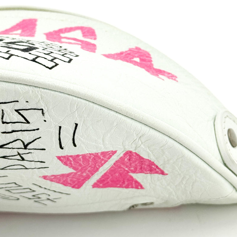 Balenciaga Graffiti Souvenir Belt Leather White Bag