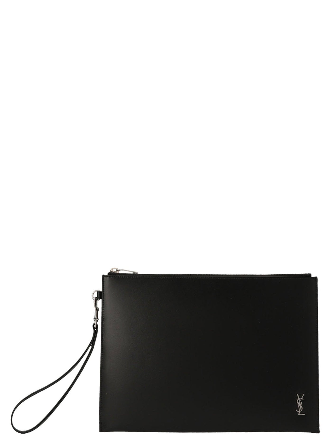 Saint Laurent Tiny Cassandre Clutch — Black