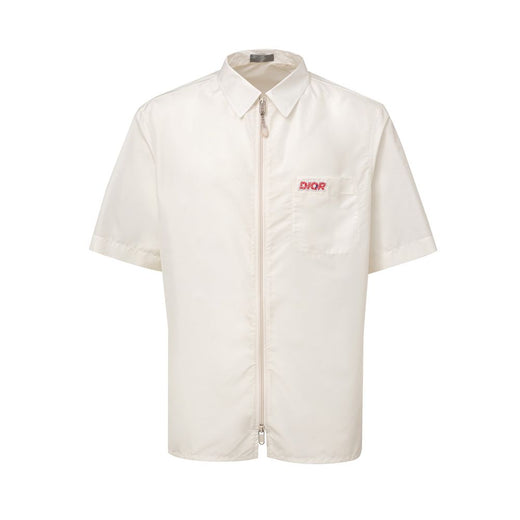 White Polyester Shortsleeve Shirt