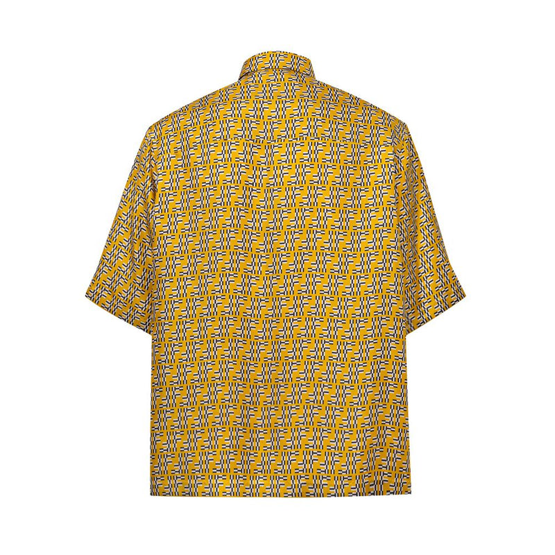 Yellow Silk Shortsleeve Shirt