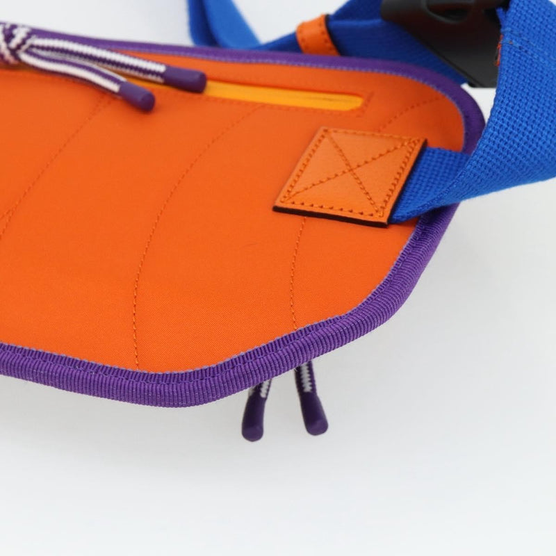 Gucci Panelled Front Pocket Belt Gg Jacquard Nylon And Rubber Purple Bag